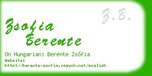 zsofia berente business card