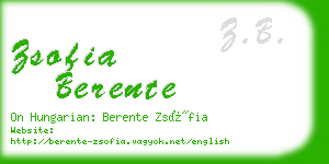 zsofia berente business card